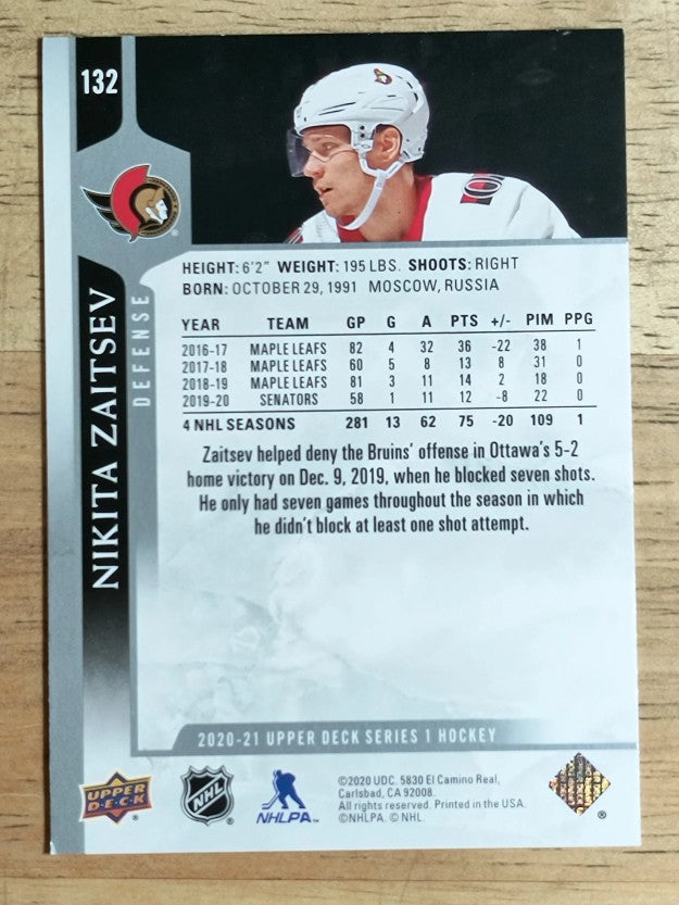 2020-21 Upper Deck #132 Nikita Zaitsev
