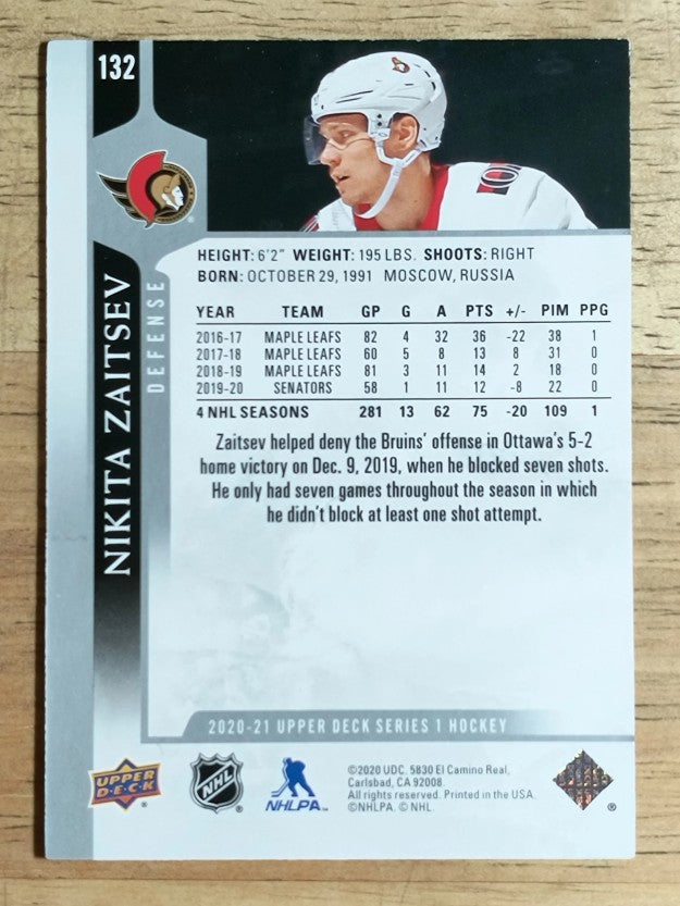 2020-21 Upper Deck #132 Nikita Zaitsev