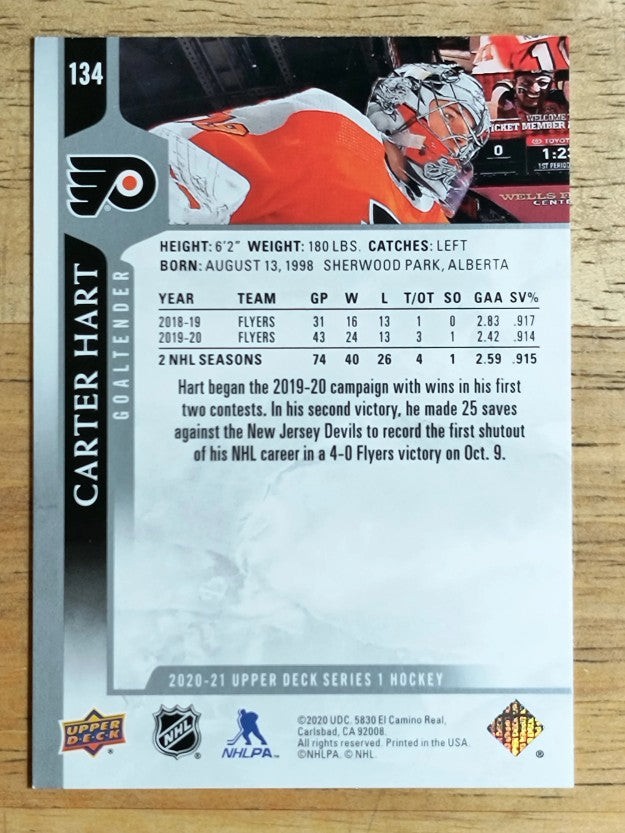 2020-21 Upper Deck #134 Carter Hart
