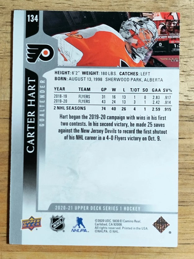 2020-21 Upper Deck #134 Carter Hart