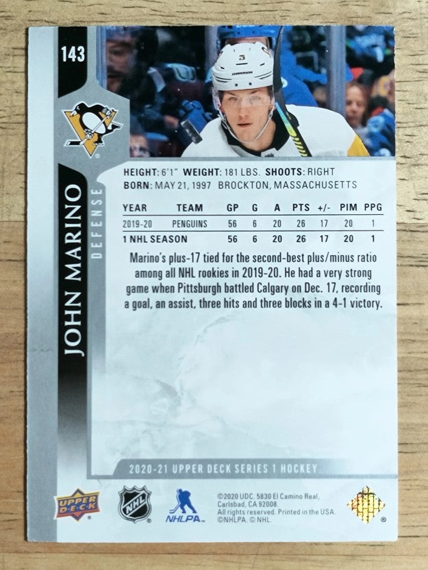 2020-21 Upper Deck #143 John Marino