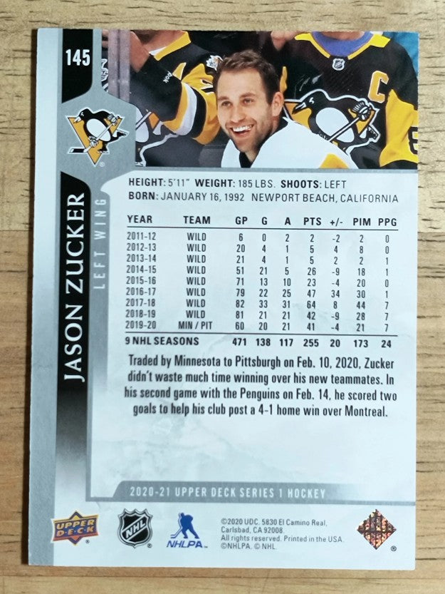 2020-21 Upper Deck #145 Jason Zucker