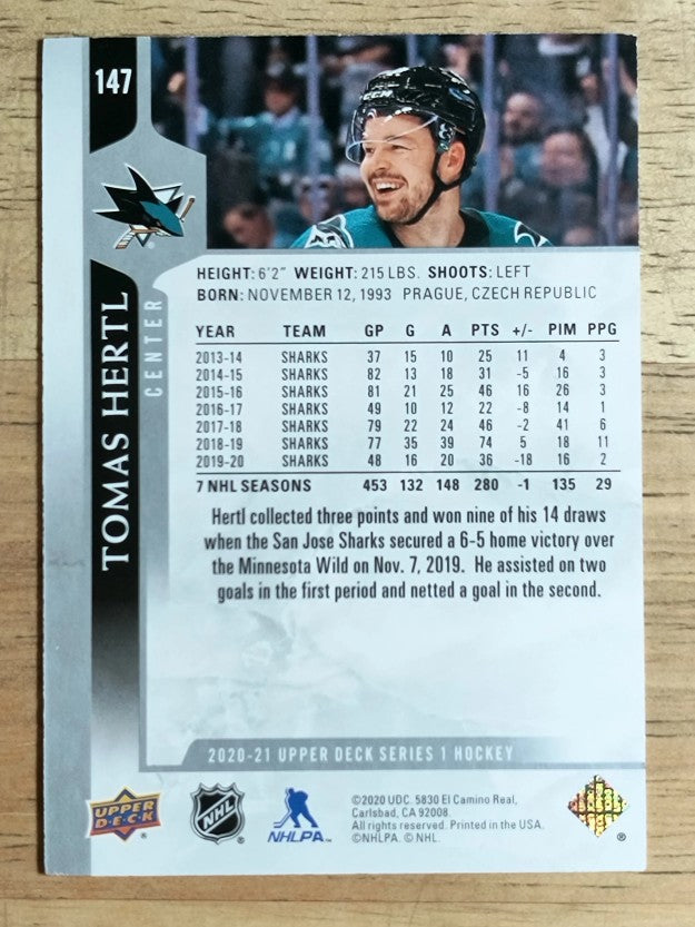2020-21 Upper Deck #147 Tomas Hertl