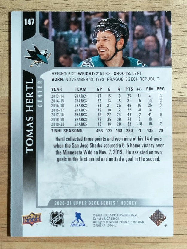 2020-21 Upper Deck #147 Tomas Hertl