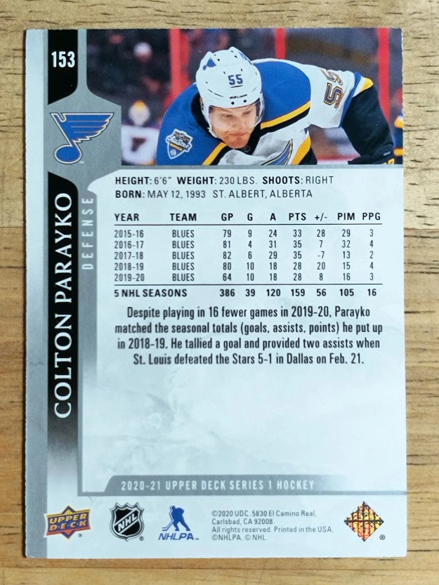 2020-21 Upper Deck #153 Colton Parayko