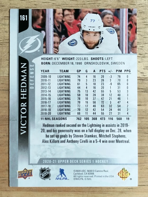 2020-21 Upper Deck #161 Victor Hedman