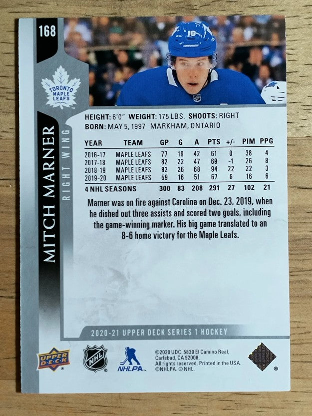 2020-21 Upper Deck #168 Mitch Marner