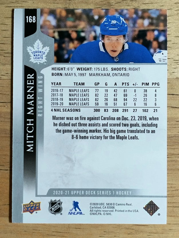 2020-21 Upper Deck #168 Mitch Marner