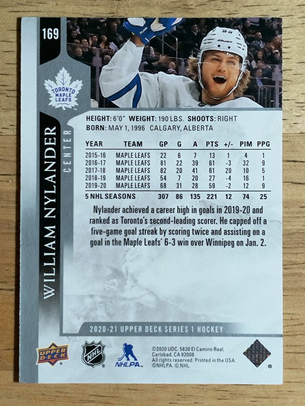 2020-21 Upper Deck #169 William Nylander