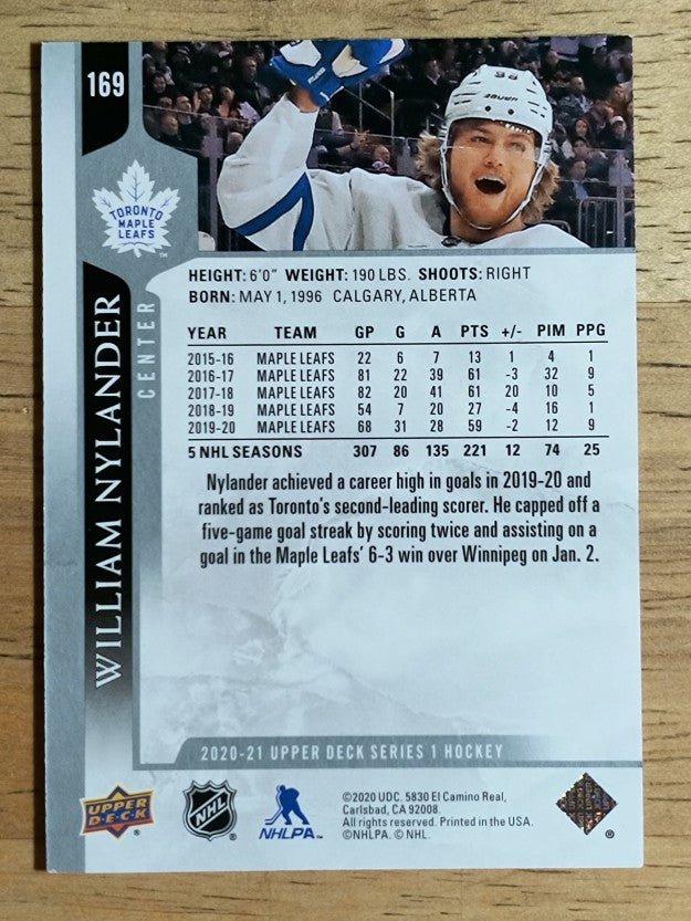 2020-21 Upper Deck #169 William Nylander