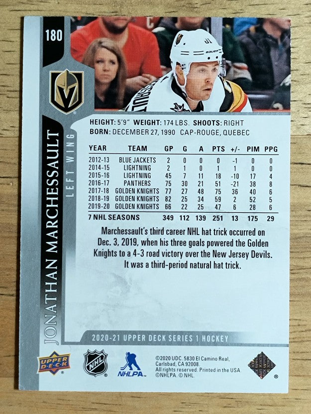 2020-21 Upper Deck #180 Jonathan Marchessault