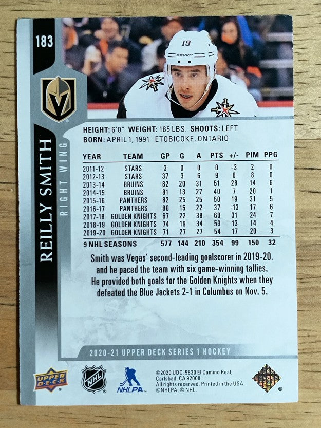 2020-21 Upper Deck #183 Reilly Smith