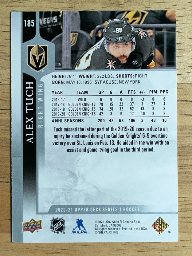 2020-21 Upper Deck #185 Alex Tuch