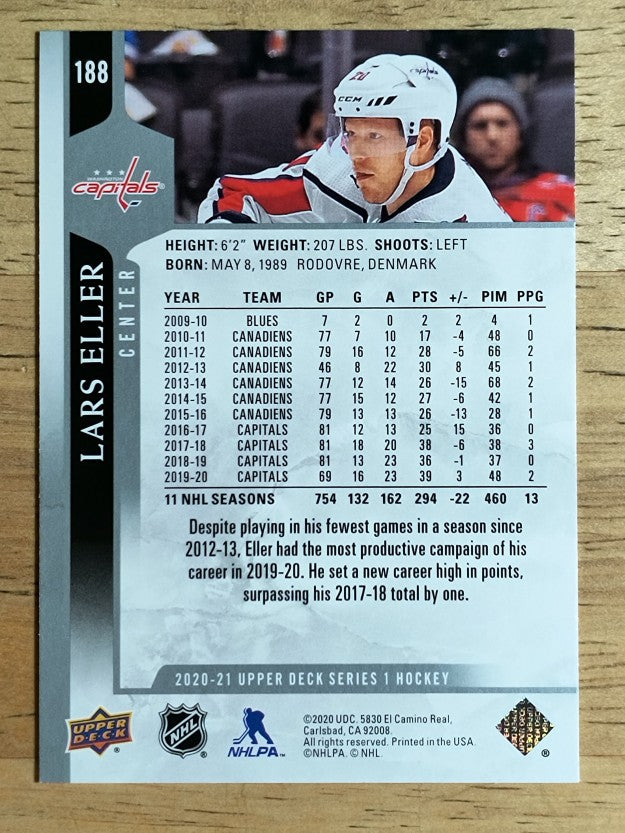 2020-21 Upper Deck #188 Lars Eller