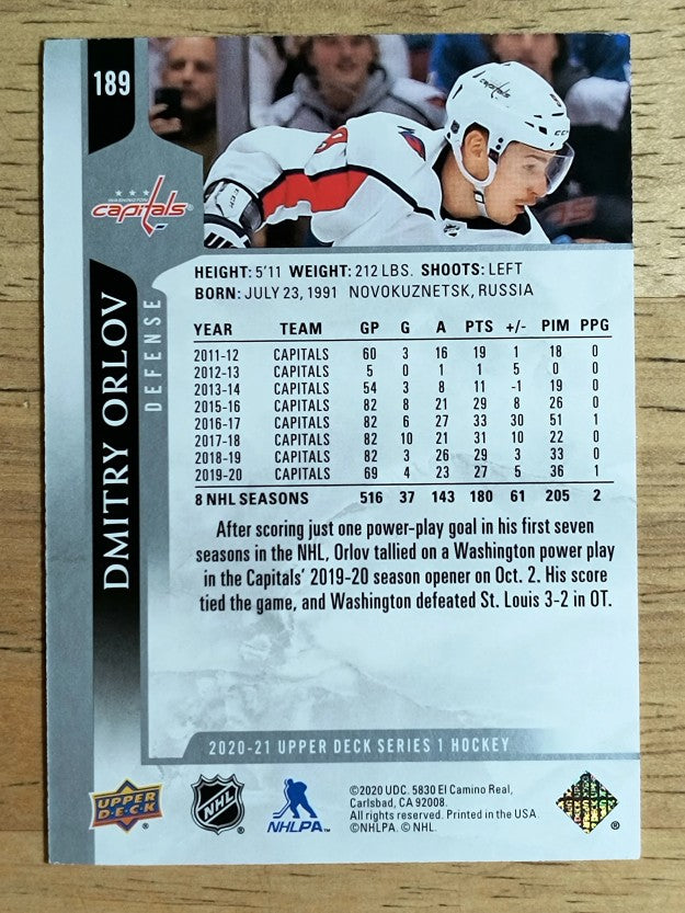 2020-21 Upper Deck #189 Dmitry Orlov