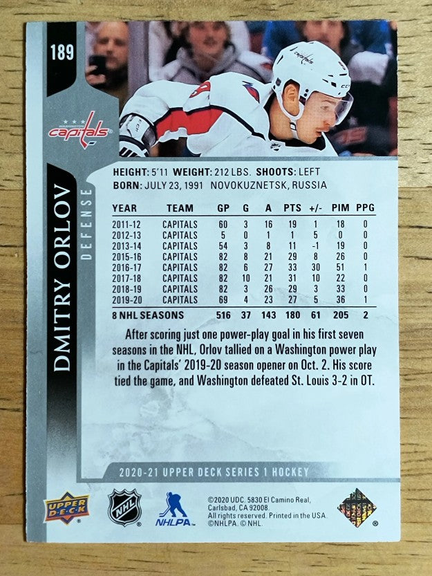 2020-21 Upper Deck #189 Dmitry Orlov