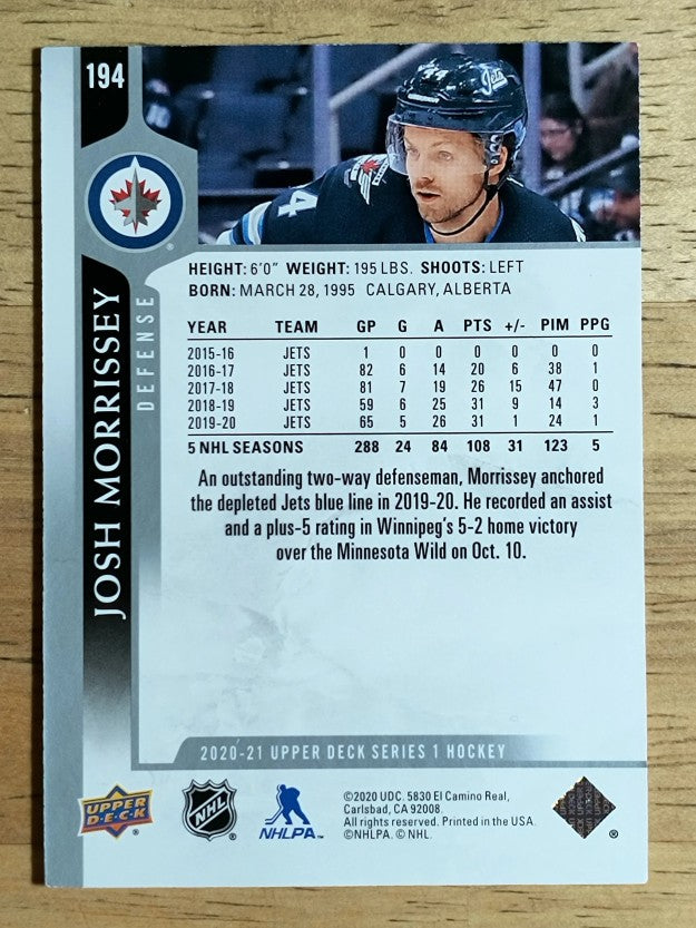 2020-21 Upper Deck #194 Josh Morrissey