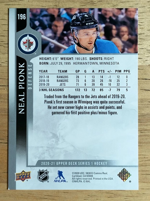 2020-21 Upper Deck #196 Neal Pionk