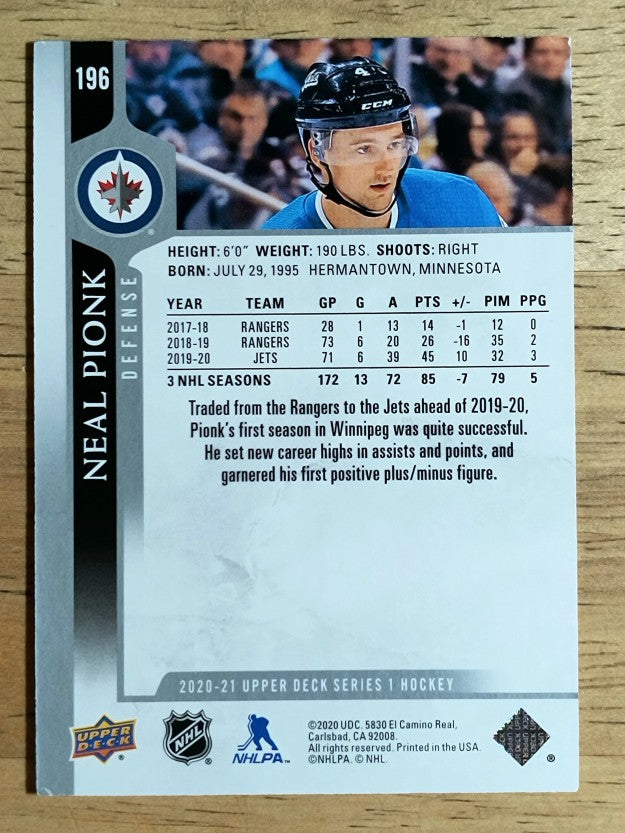 2020-21 Upper Deck #196 Neal Pionk