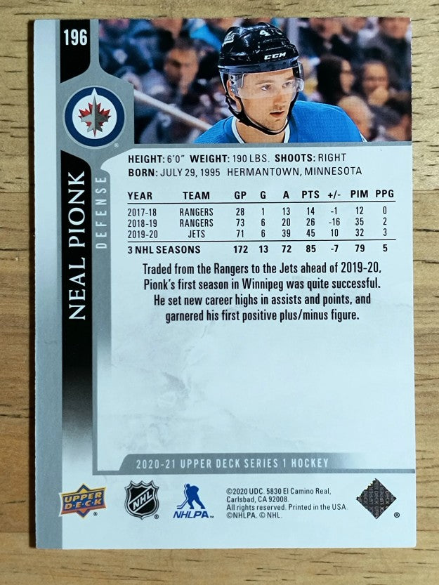 2020-21 Upper Deck #196 Neal Pionk