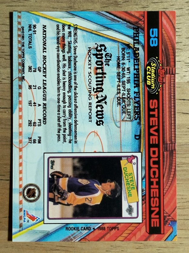 1991-92 Stadium Club #58 Steve Duchesne