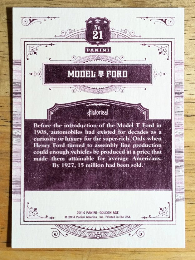 2014 Panini Golden Age #21 Model T Ford