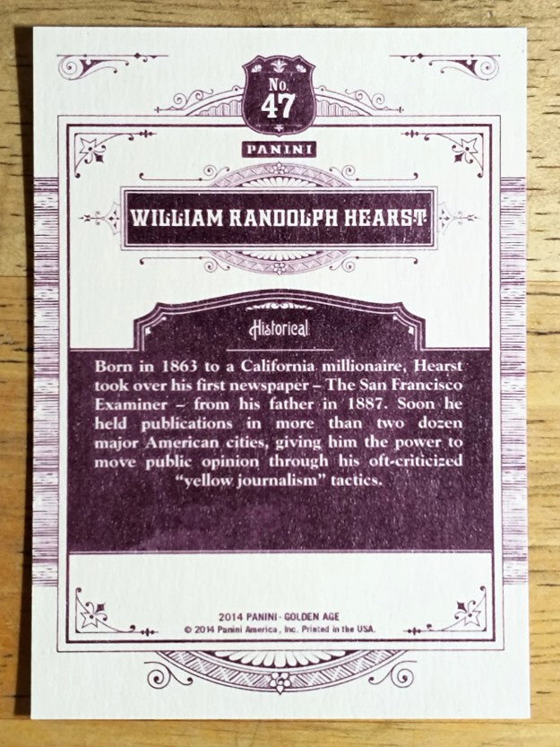 2014 Panini Golden Age #47 William Randolph Hearst