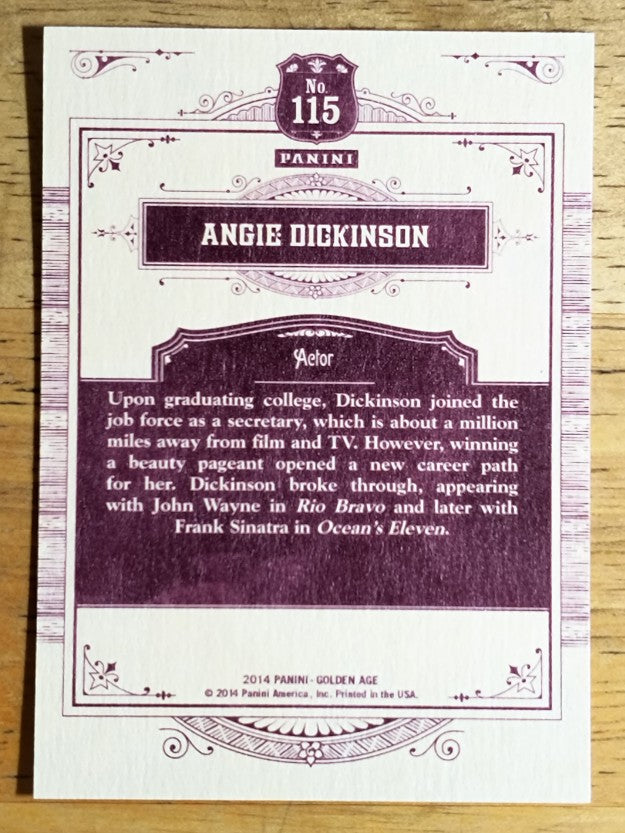2014 Panini Golden Age #115 Angie Dickinson