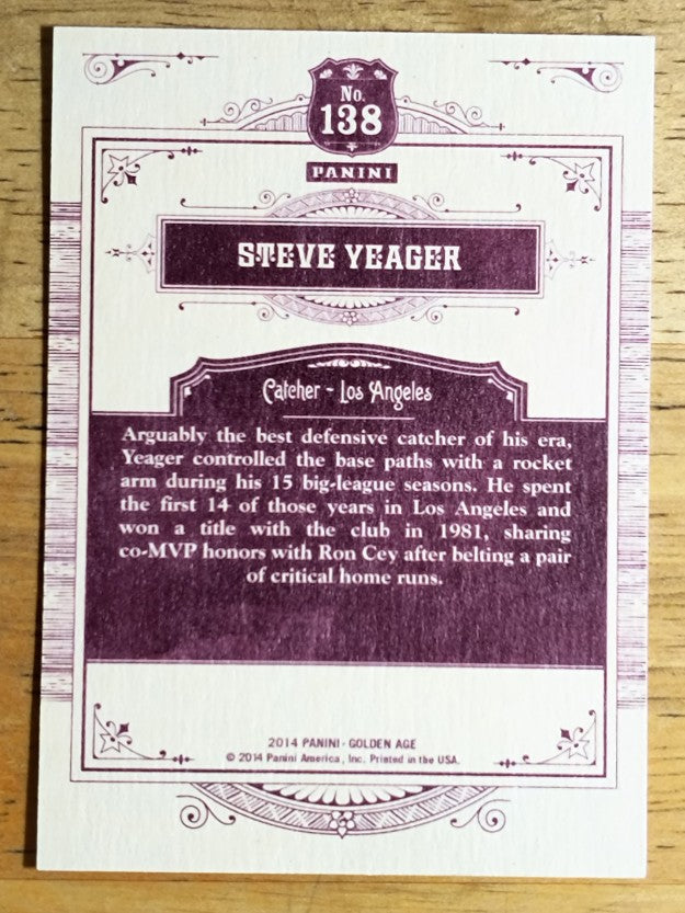 2014 Panini Golden Age #138 Steve Yeager