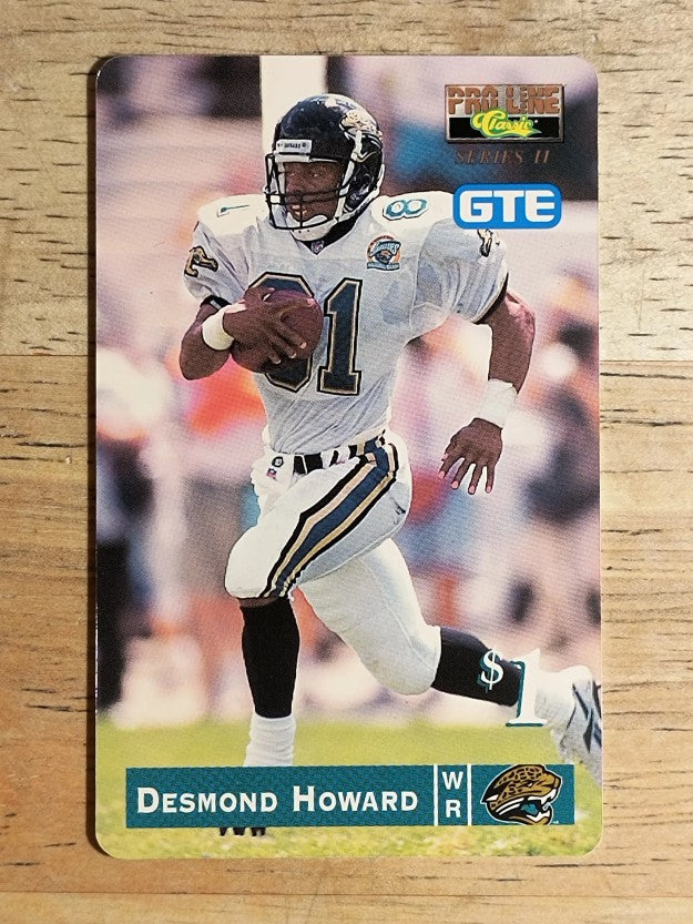 1995 Pro Line Phone Cards $1 #28 Desmond Howard