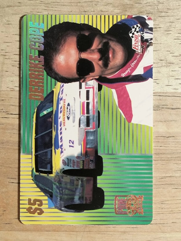 1996 Finish Line Phone Pak $5 #7 Derrike Cope