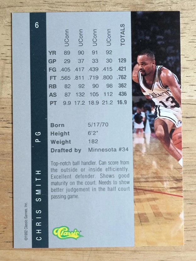 1992 Classic Four Sport #6 Chris Smith