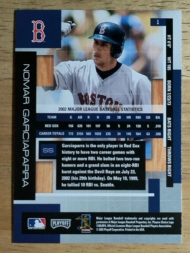 2003 Absolute Memorabilia #1 Nomar Garciaparra