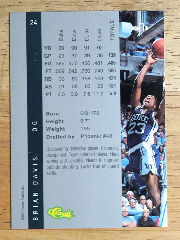 1992 Classic Four Sport #24 Brian Davis