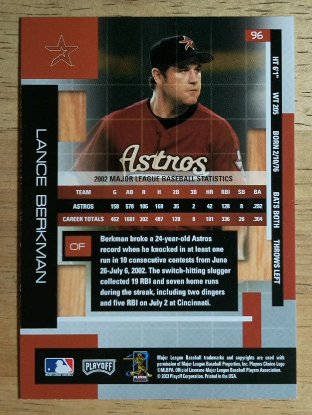 2003 Absolute Memorabilia #96 Lance Berkman