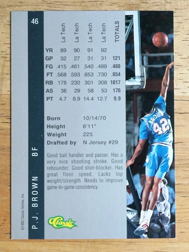 1992 Classic Four Sport #46 P.J. Brown