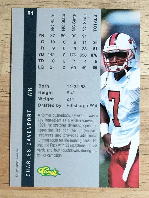 1992 Classic Four Sport #84 Charles Davenport