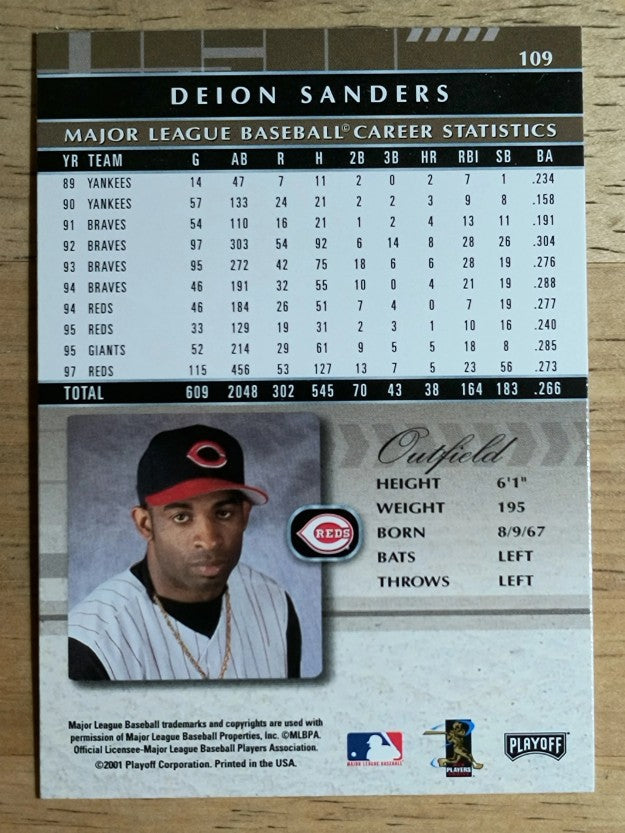 2001 Absolute Memorabilia #109 Deion Sanders