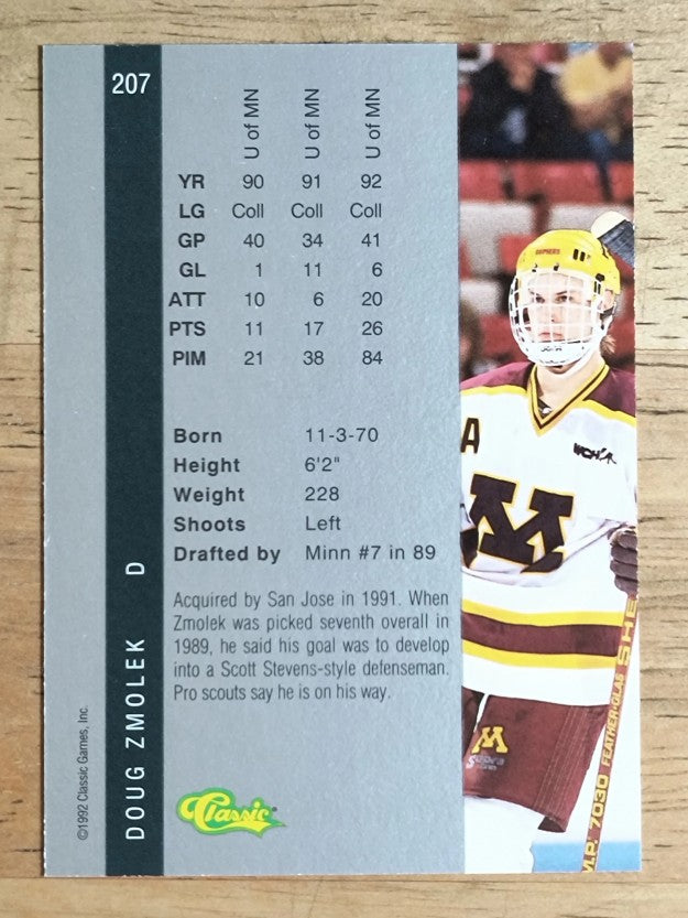 1992 Classic Four Sport #207 Doug Zmolek