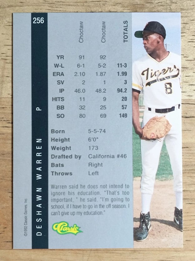 1992 Classic Four Sport #256 DeShawn Warren