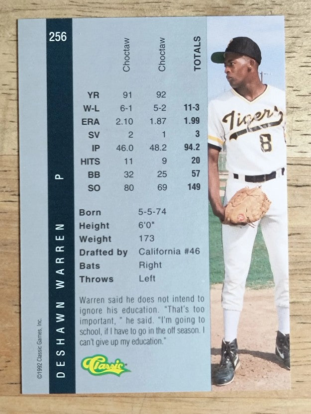 1992 Classic Four Sport #256 DeShawn Warren