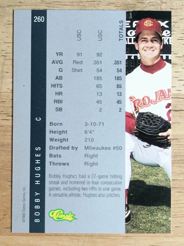 1992 Classic Four Sport #260 Bobby Hughes
