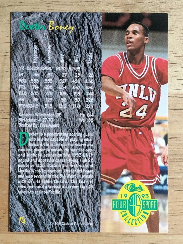 1993 Classic Four Sport #14 Dexter Boney