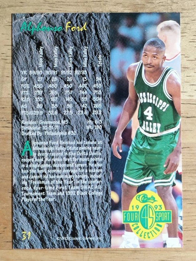 1993 Classic Four Sport #31 Alphonso Ford