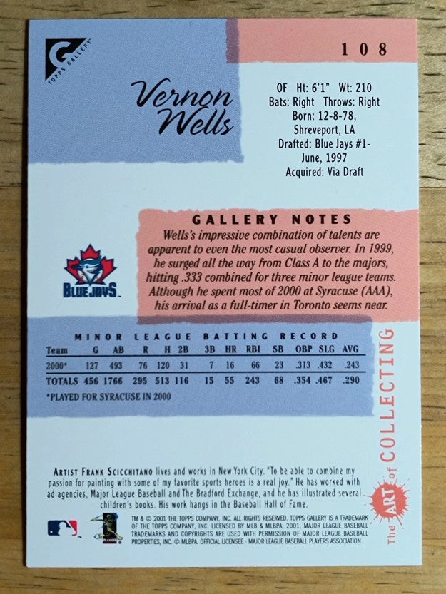 2001 Topps Gallery #108 Vernon Wells