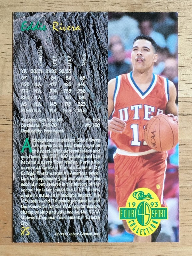 1993 Classic Four Sport #85 Eddie Rivera