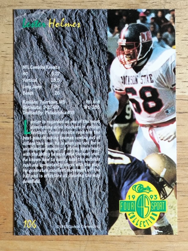 1993 Classic Four Sport #106 Lester Holmes