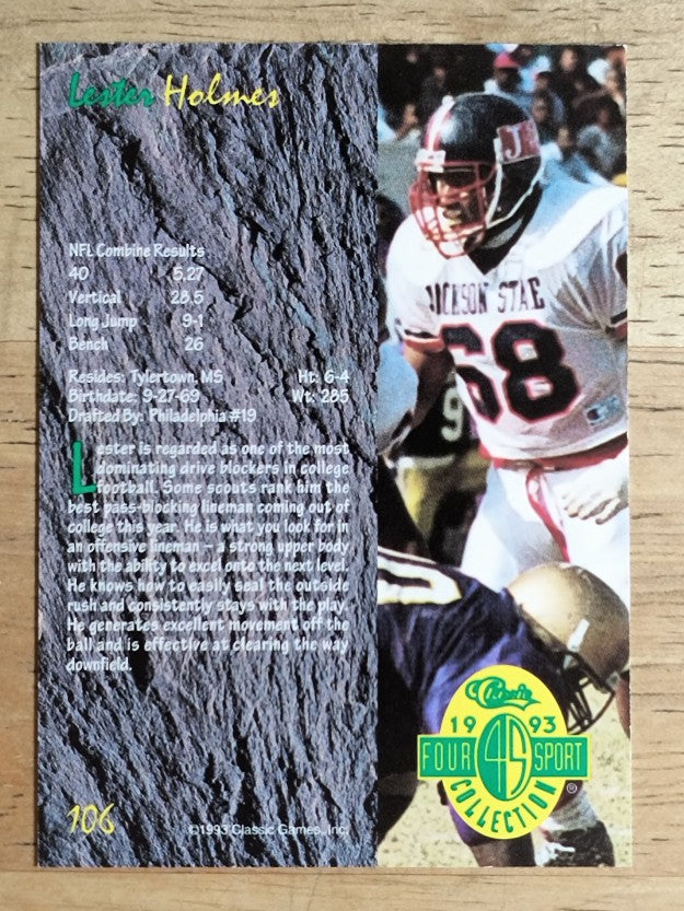 1993 Classic Four Sport #106 Lester Holmes