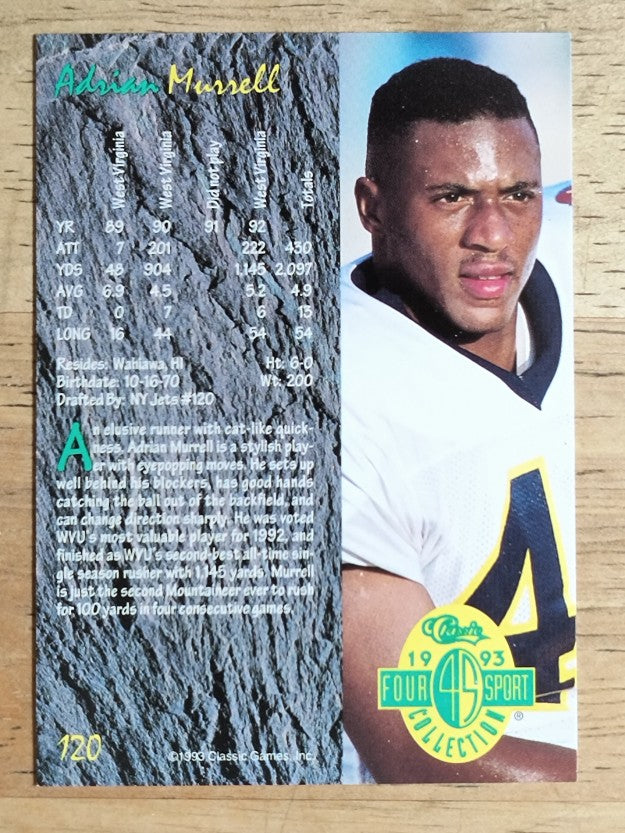 1993 Classic Four Sport #120 Adrian Murrell