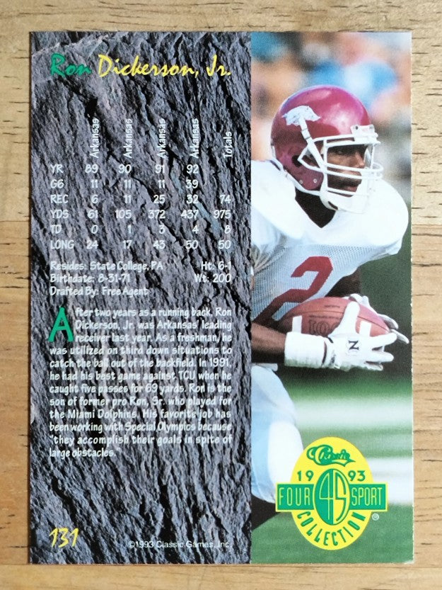 1993 Classic Four Sport #131 Ron Dickerson Jr.